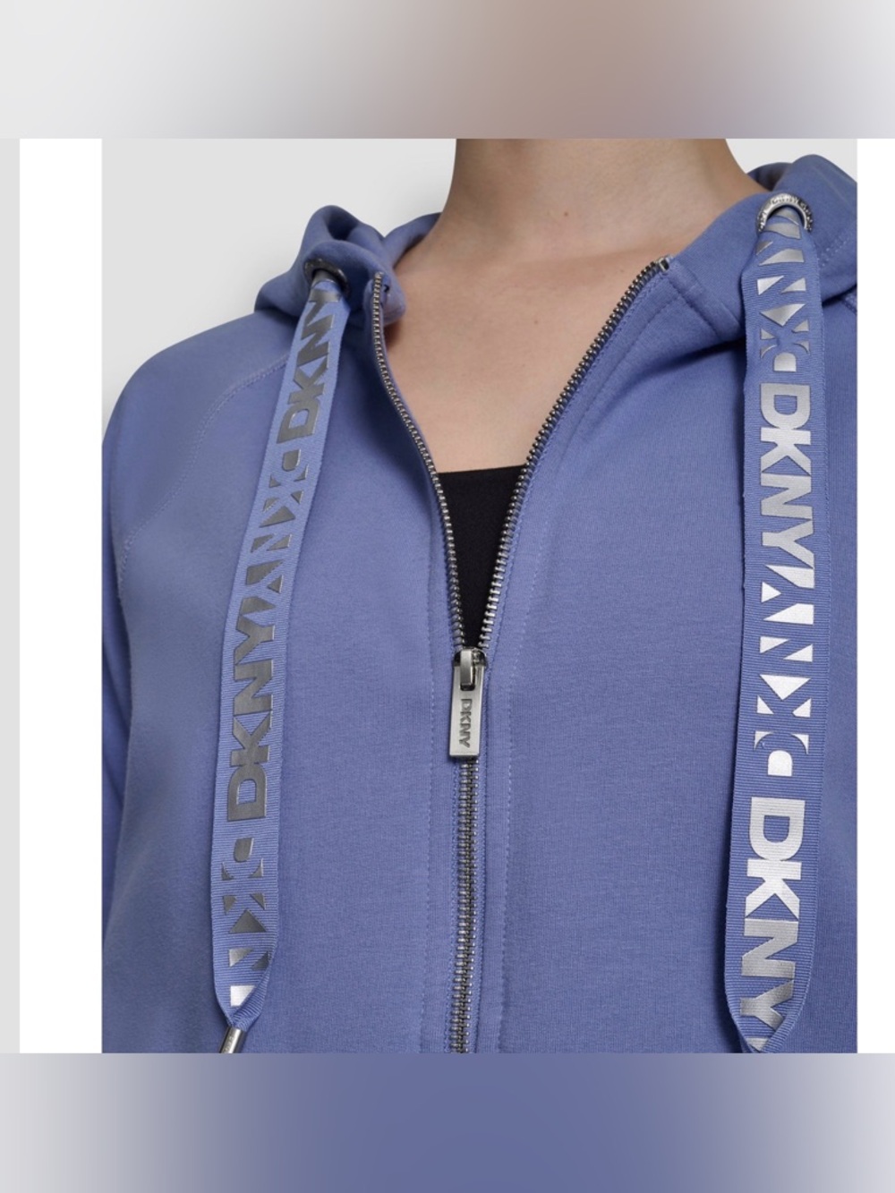 DKNY Periwinkle Zip-Up Hoodie set pants and sweater